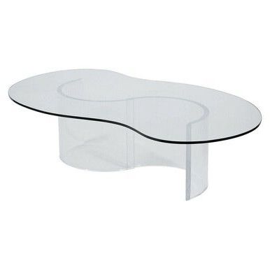Thick Acrylic Outdoor Tables Regarding Most Current Clear Acrylic Mid Century Modern Kidney Coffee Table (View 9 of 15)
