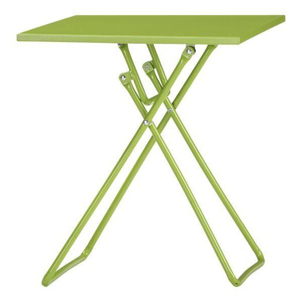 To Go Green Folding Side Table In Outdoor Lounging – Crate And Barrel Inside Most Recent Folding Accent Outdoor Tables (View 8 of 15)