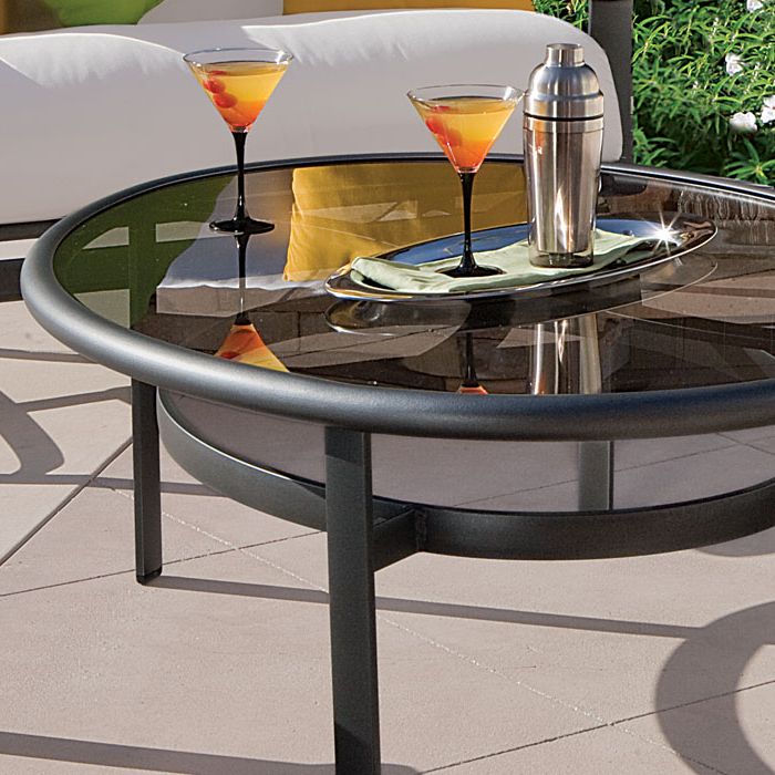 Tropitone Furniture With Tempered Glass Top Outdoor Tables (View 2 of 15)
