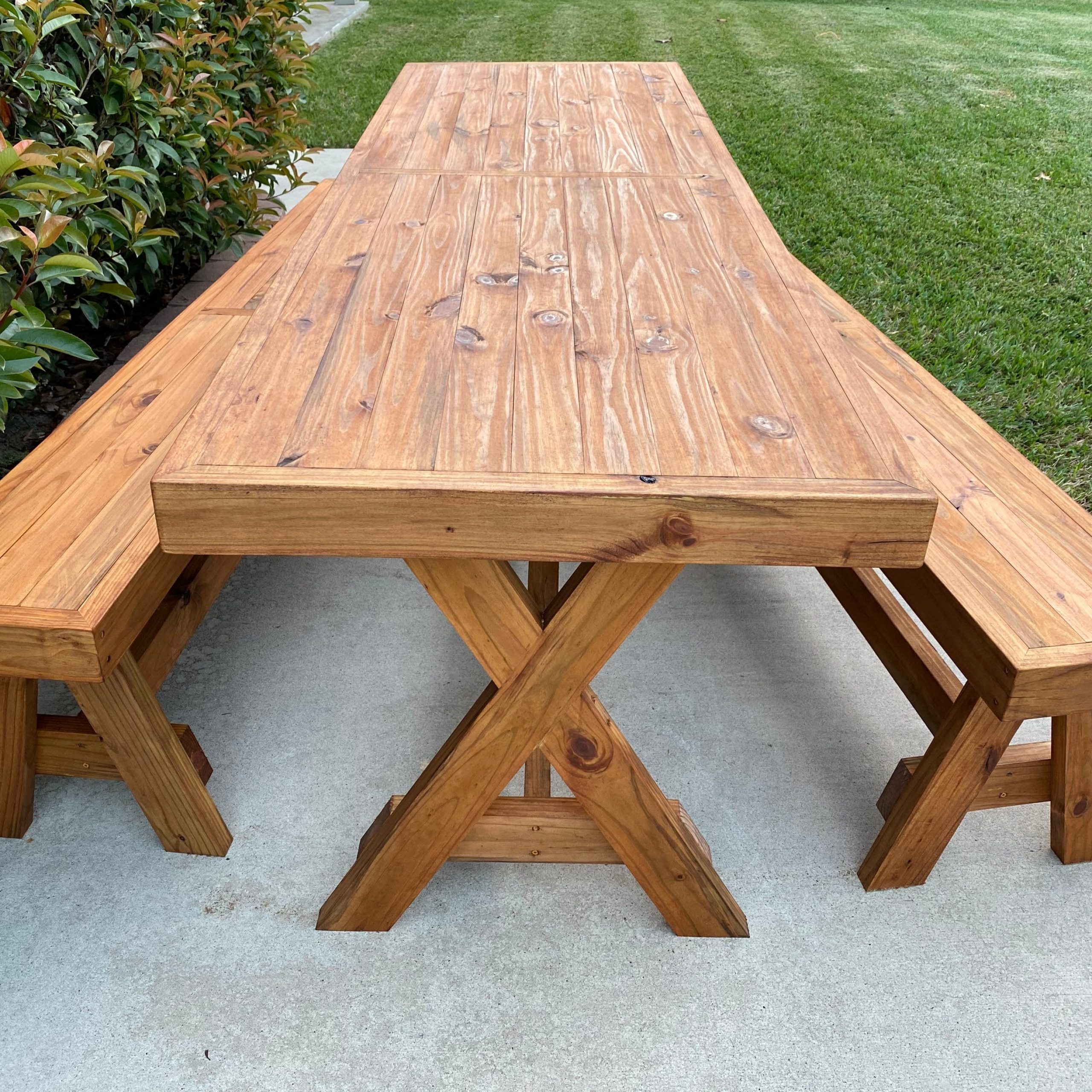 Warm Walnut Outdoor Tables With Regard To Popular Outdoor Walnut Table – Etsy (View 4 of 15)