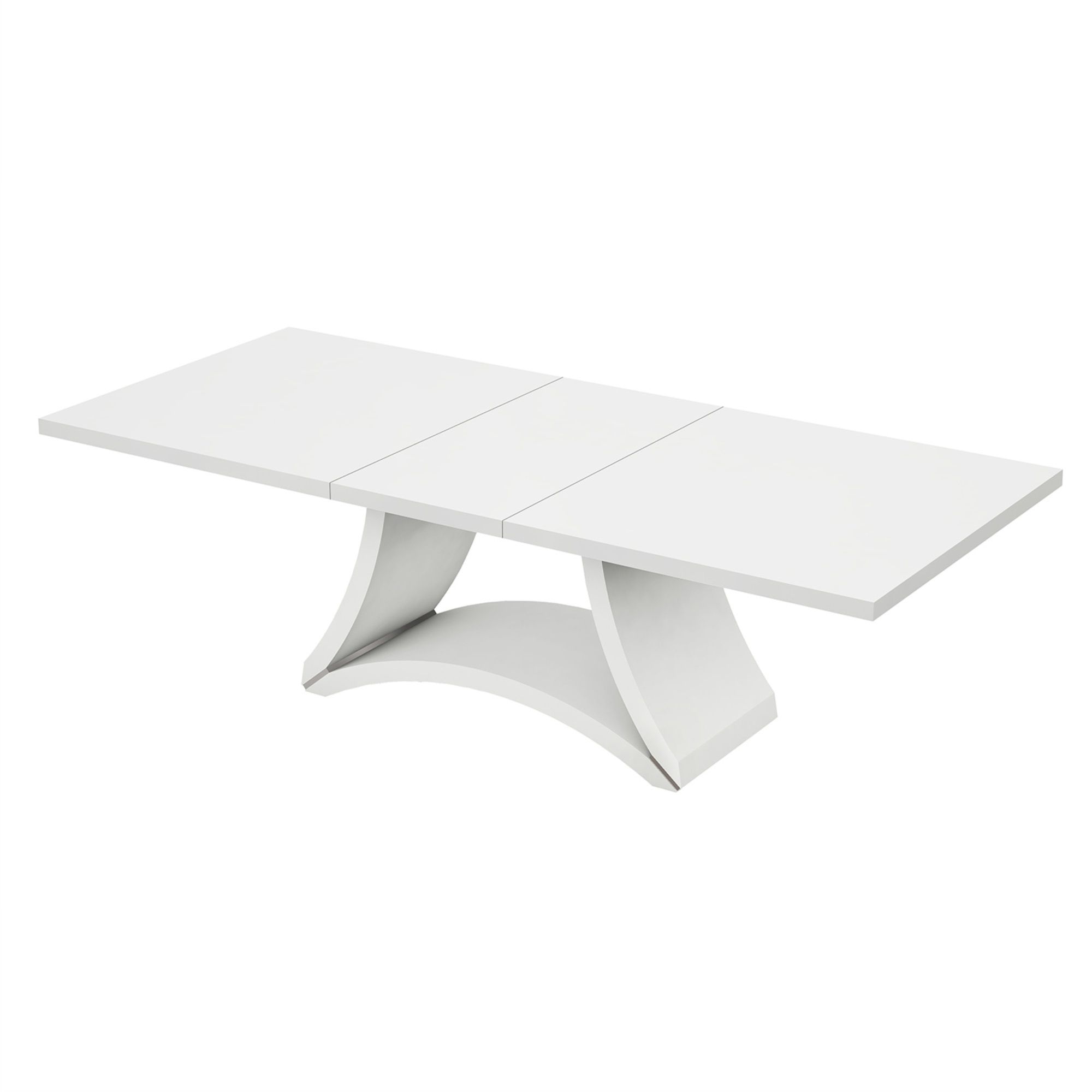 Well Known High Gloss Outdoor Tables Pertaining To Modern White High Gloss Finish Dining Table – Walmart (View 13 of 15)