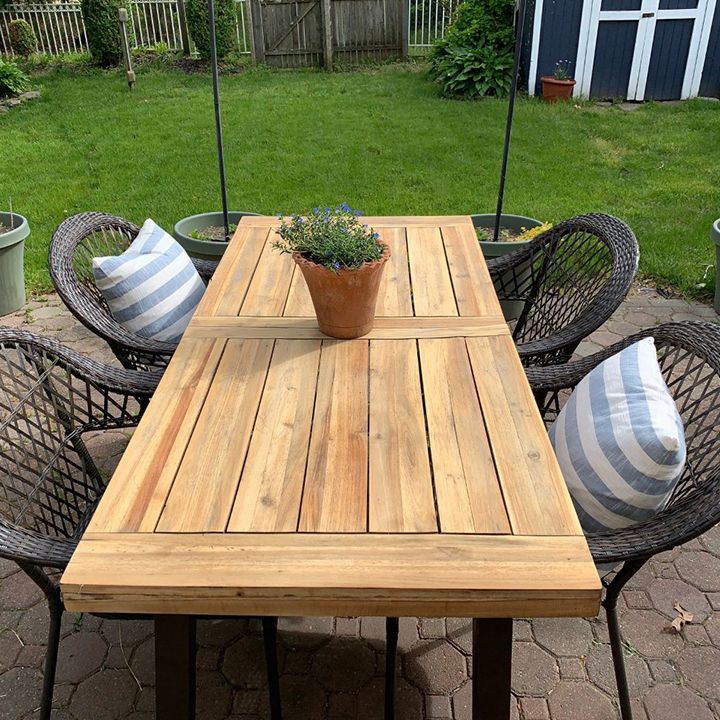 Well Known Paint Finish Outdoor Tables Regarding How To Restore A Weathered Wood Patio Table (View 7 of 15)