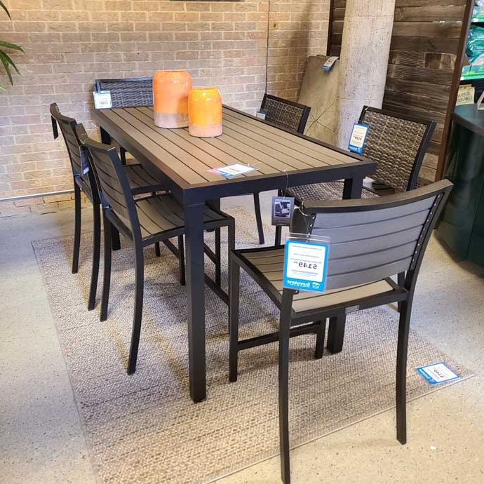 Well Known Patio Renaissance Mesa 63" Slat Counter Table Outdoor Furniture – Sunnyland Outdoor  Patio Furniture Dallas Fort Worth Tx With Regard To Slat Outdoor Tables (View 3 of 15)