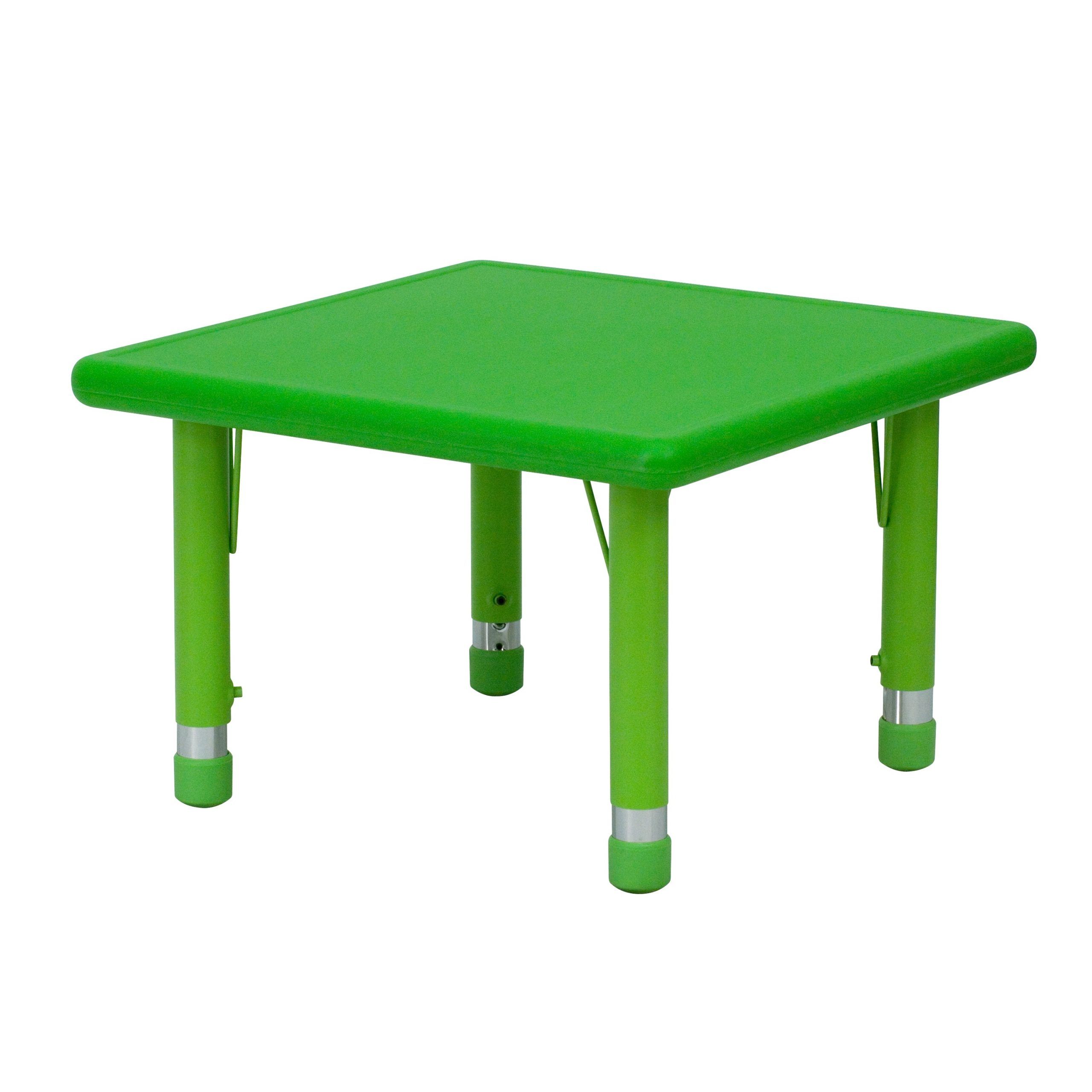 Well Known Shape Adjustable Outdoor Tables For 24" Square Plastic Height Adjustable Activity Table – School Table For 4 –  On Sale – Overstock –  (View 11 of 15)