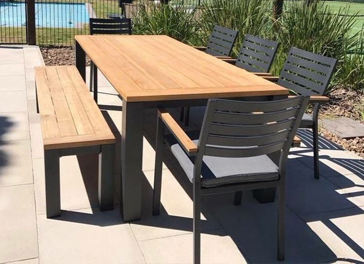 Well Liked Teak Outdoor Tables Pertaining To Teak Outdoor Settings & Furniture Australia (View 12 of 15)