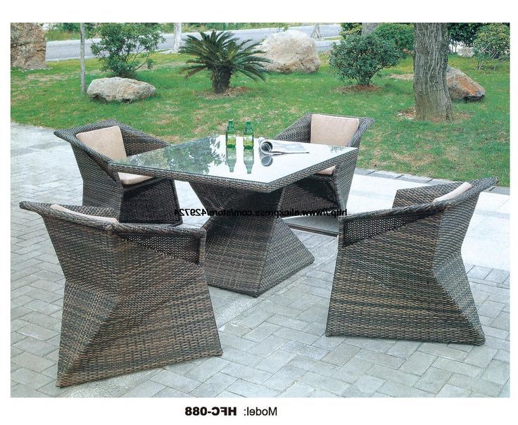 Widely Used Diamond Shape Outdoor Tables With Creative Diamond Shaped Table Chair Set Modern Design Rattan Garden Set  Leisure Balcony Hotel… (View 1 of 15)