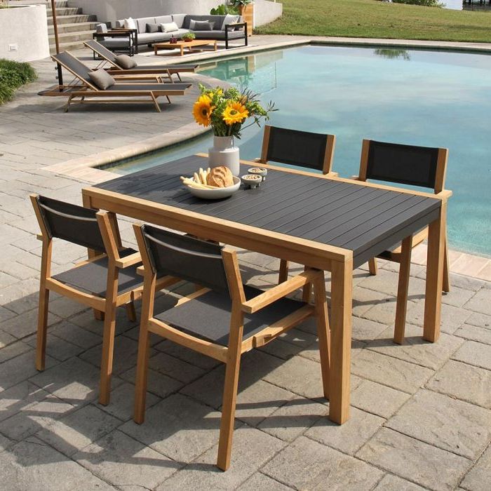 Widely Used Modern Outdoor Tables With Regard To Summit Modern Outdoor Dining Table – Country Casual Teak (View 1 of 15)