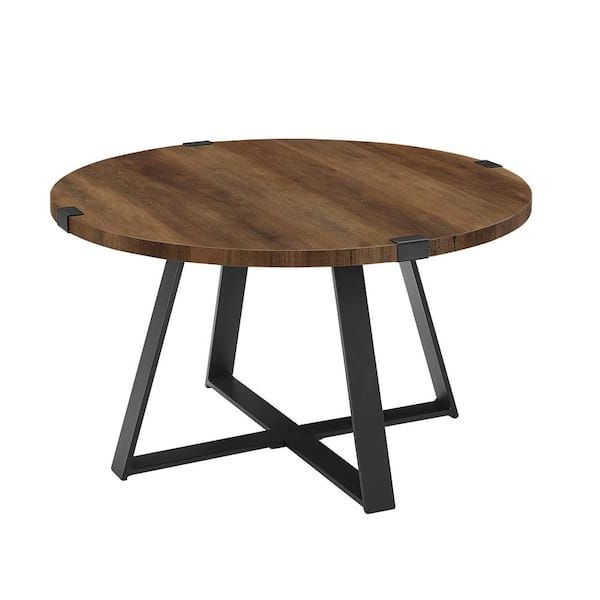 Widely Used Rustic Oak And Black Outdoor Tables Regarding Walker Edison Furniture Company Urban Industrial 31 In (View 10 of 15)