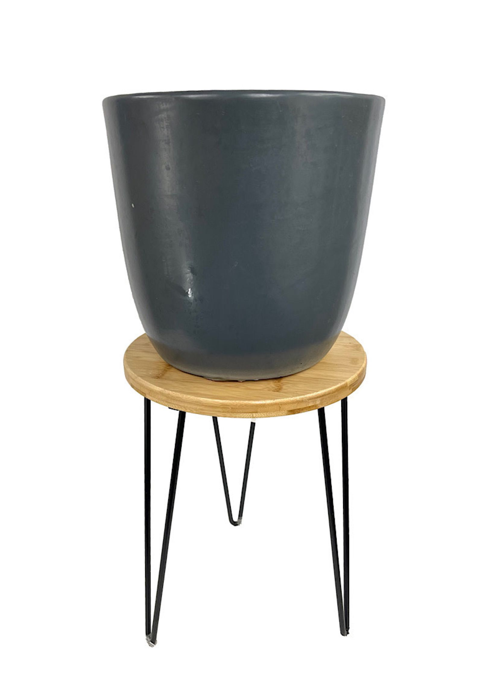 16 Inch Plant Stands For Well Known Wire And Bamboo Wood Plant Stand 16 Inch – The Garden Corner (View 1 of 15)