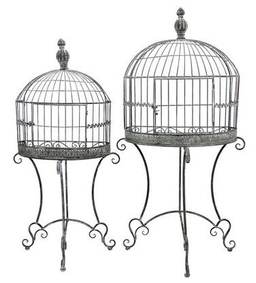 2020 Wall Half Cage Plant Stands (set Of 2) – Antique Gray Only $ (View 1 of 15)
