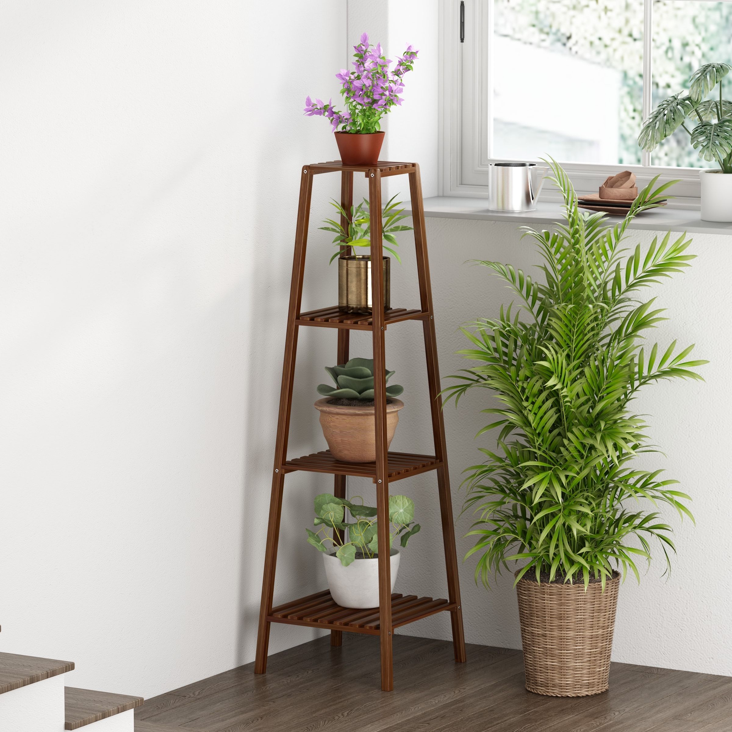 4 Tier Plant Stands Throughout Favorite Fufu&gaga 4 Tier Plant Stand 47.2 In H X  (View 1 of 15)