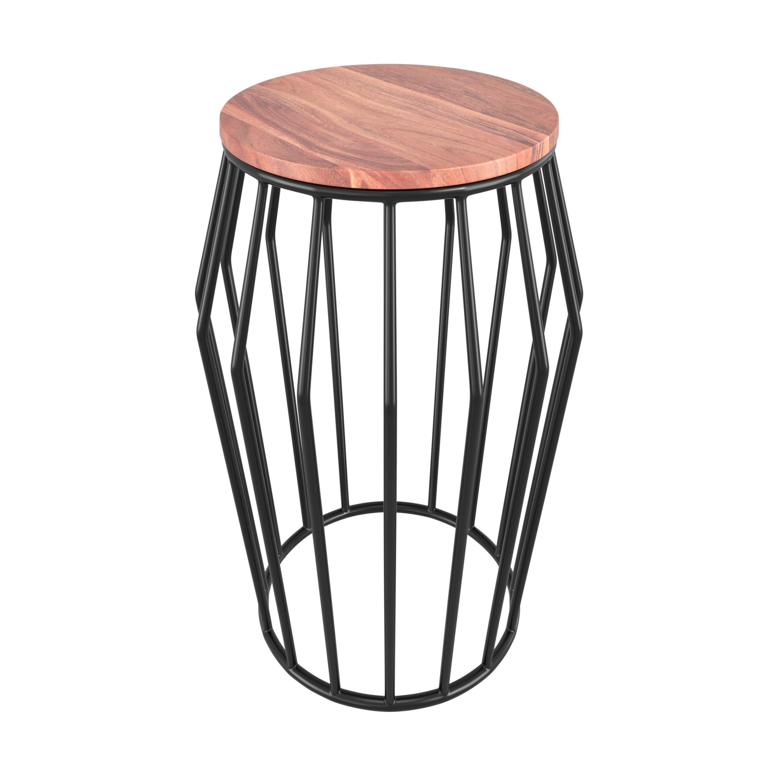 Allen + Roth 19 In H X 15 In W Black Indoor/outdoor Round Wood Plant Stand  In The Plant Stands Department At Lowes With 2020 Round Plant Stands (View 10 of 15)