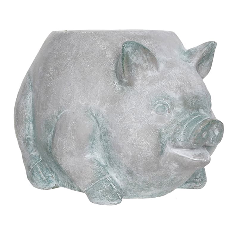 Ancient Grey Plant Stands Throughout Well Known Honeybloom Pig Shaped Concrete Garden Stool,  (View 11 of 15)