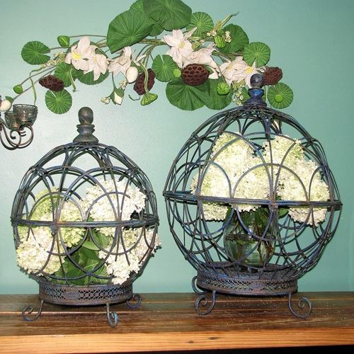 Best And Newest Globe Plant Stands With Round Globe Plant Stands (set Of 2) – Antique Blue Only $ (View 9 of 15)