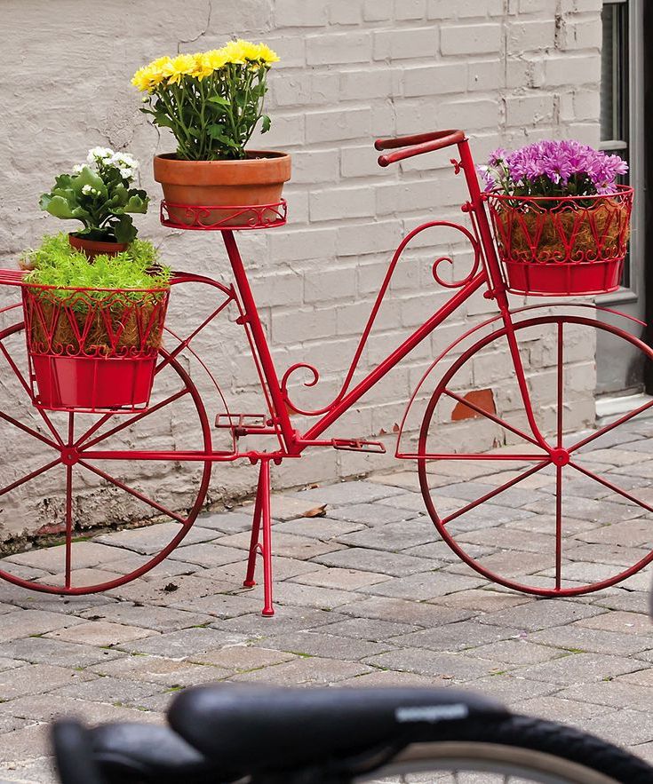 Best And Newest Red Plant Stands With Red Bicycle Plant Stand (View 12 of 15)