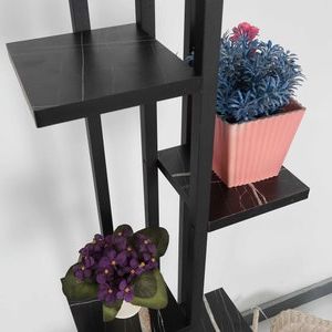 Black Marble Plant Stand 6 And 7 Tier Plant Pot Stand – Etsy Regarding Well Known Black Marble Plant Stands (View 10 of 15)