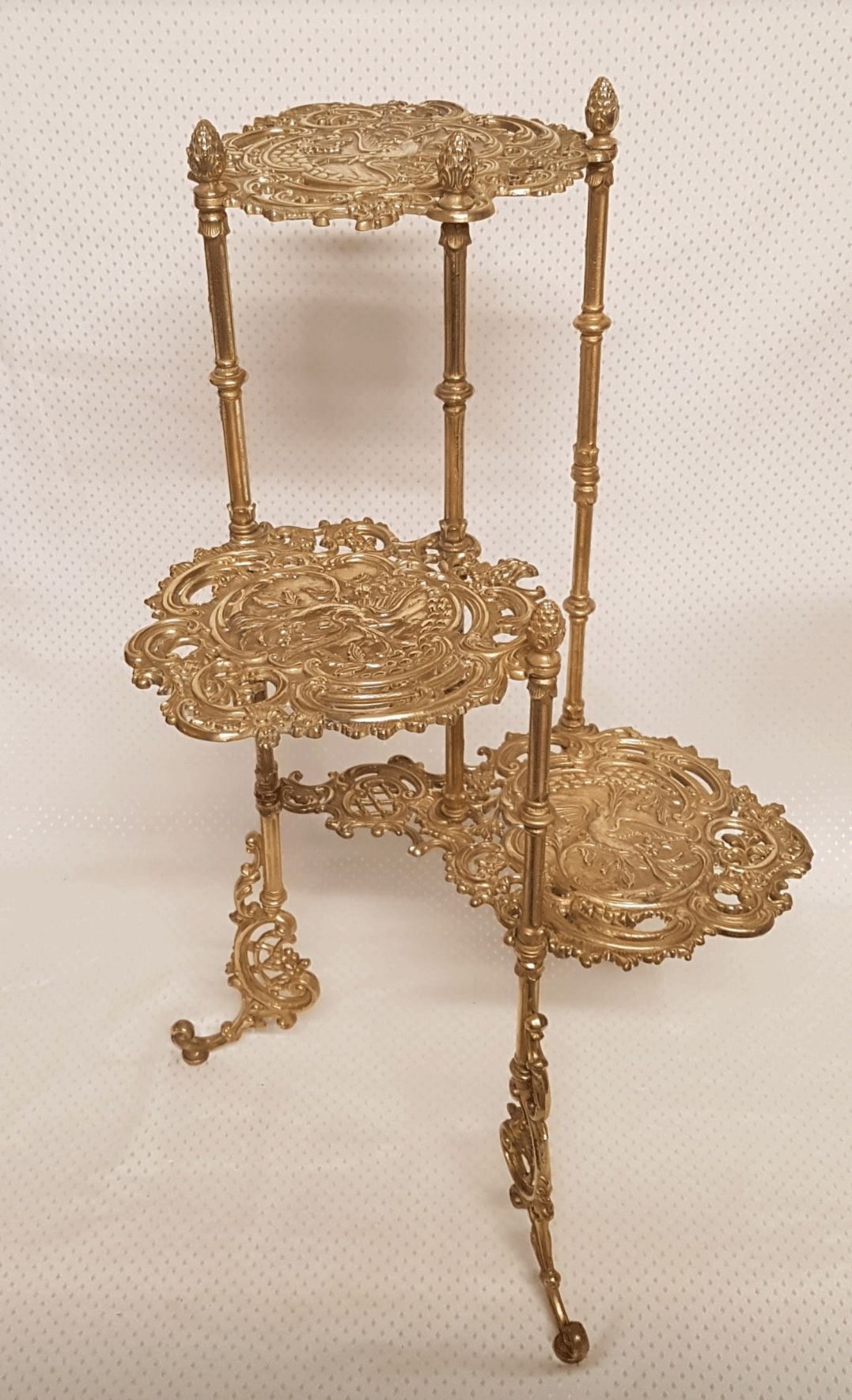 Brass Plant Stands In Trendy Ornate Brass Plant Stand – Farney Antiques Carrickmacross (View 11 of 15)
