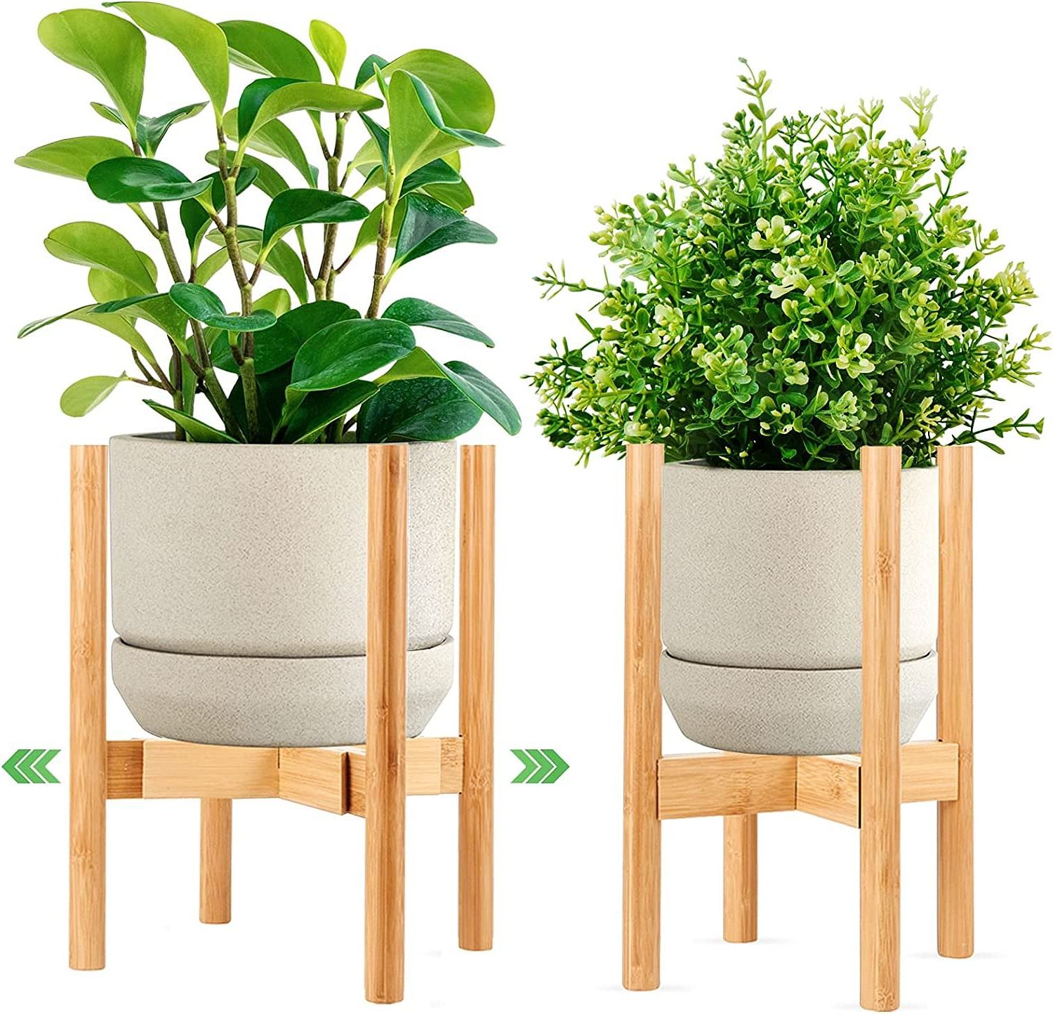 Buy Plant Stand Indoor 1 Pack – Adjustable Plant Holder Width 8 To 12 Inches  – Bamboo Modern Plant Shelf – Tall 15 Inches – Fit 8 9 10 11 12 Inch  Potsonly Plant Stand Online At Lowest Price In Ubuy India (View 10 of 15)