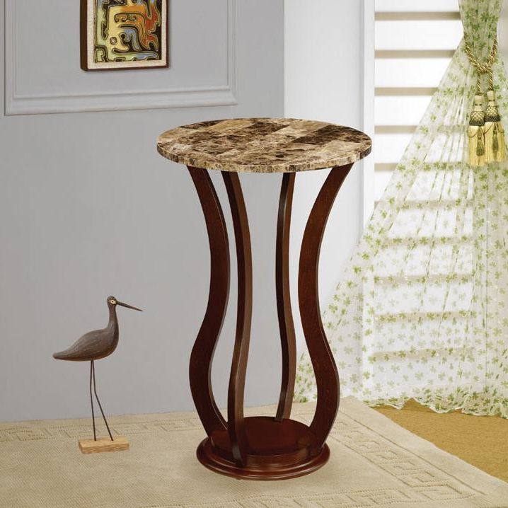 Coaster Accent Stands Round Marble Top Plant Stand (View 9 of 15)