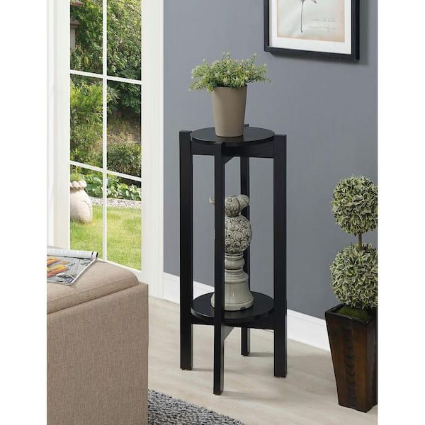 Convenience Concepts Newport Black Deluxe Plant Stand U14 186 – The Home  Depot Regarding 2020 Deluxe Plant Stands (View 1 of 15)
