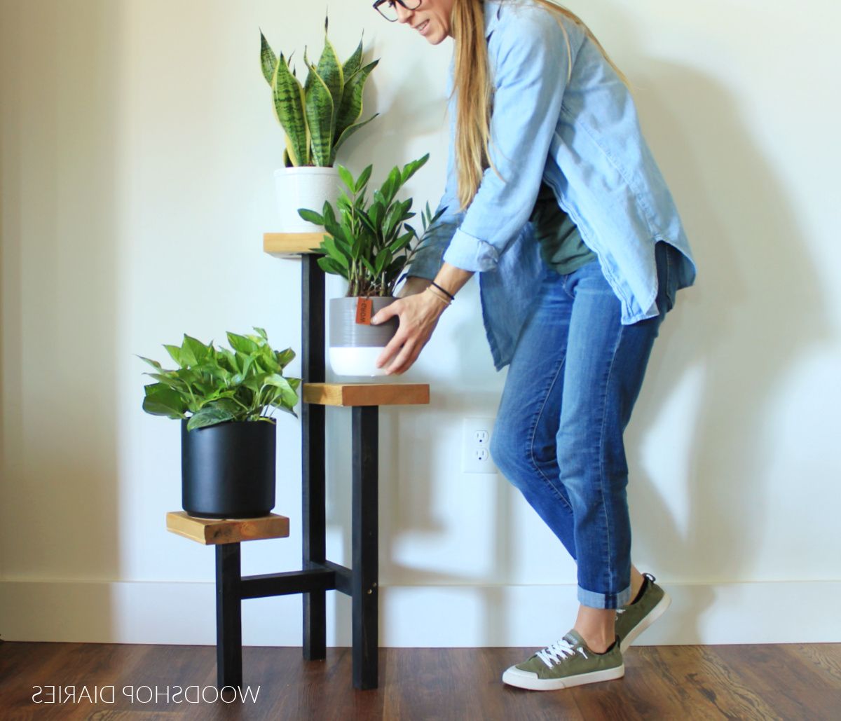 Famous Black Plant Stands Intended For Diy Tiered Plant Stand (View 14 of 15)