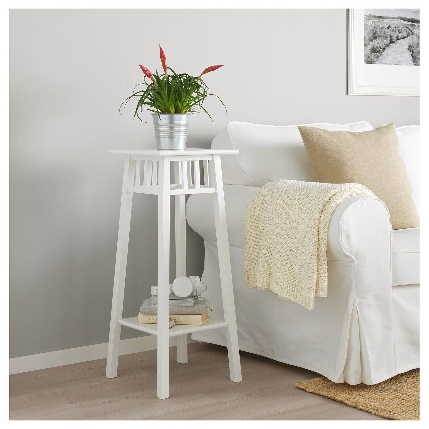 Famous Lantliv Plant Stand, White, 78 Cm – Ikea Ireland Inside White Plant Stands (View 8 of 15)