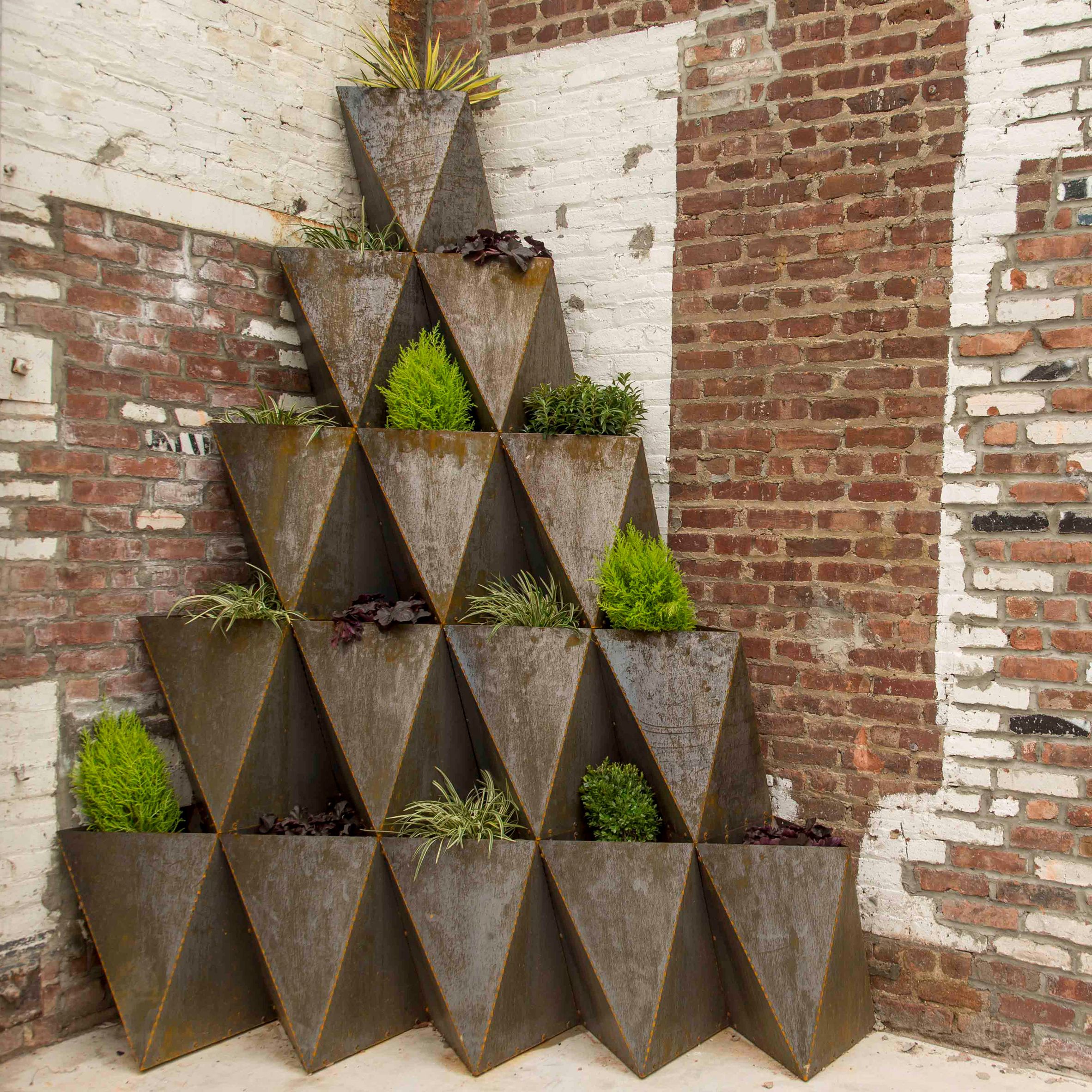 Famous Prism Plant Stands Regarding Prism Plantersthe Principals Stack Up Into Arches And Pyramids (View 2 of 15)
