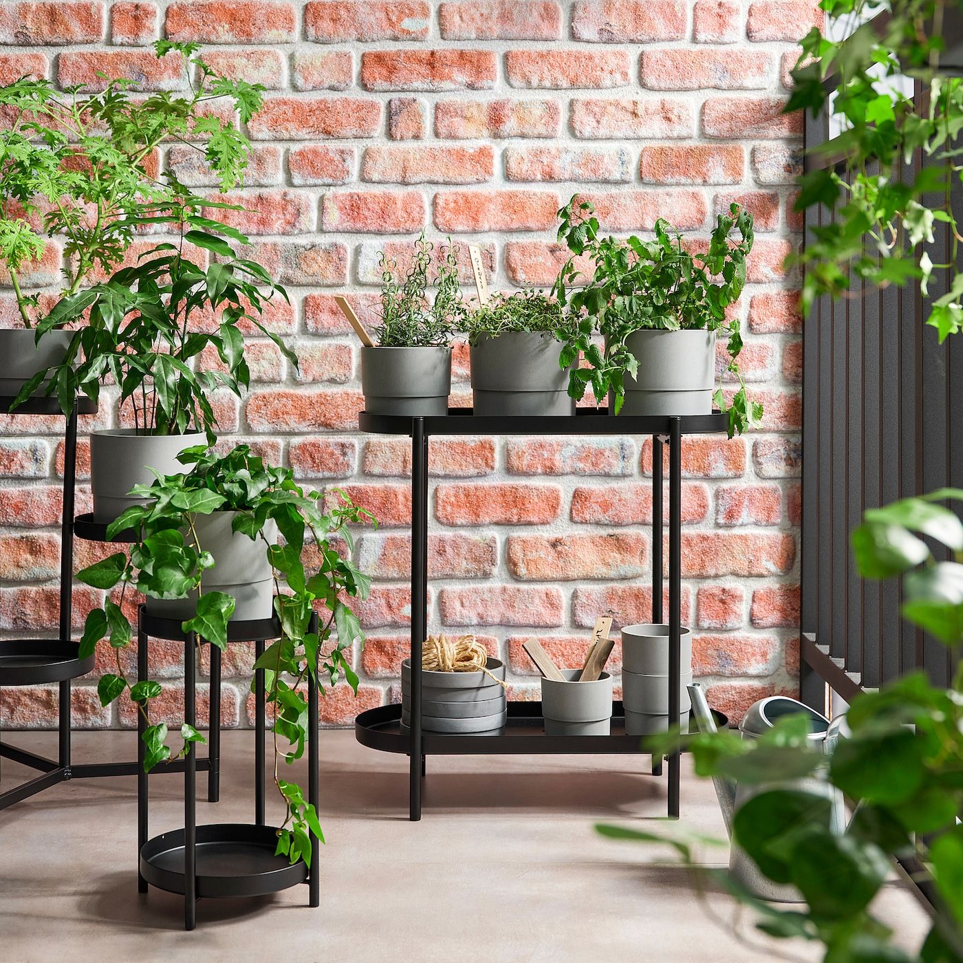 Favorite Patio Flowerpot Stands Within Olivblad Plant Stand, Indoor/outdoor Black, 22" – Ikea (View 6 of 15)