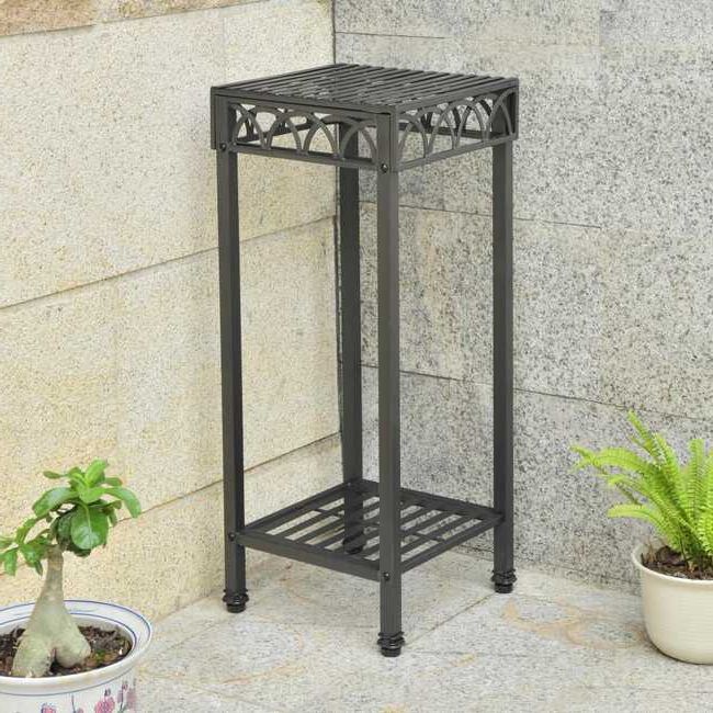 Favorite Sutton Iron 14" Square Plant Stand – Antique Black, Outdoor Furniture: Farm  And Ranch Depot Throughout Iron Square Plant Stands (View 12 of 15)