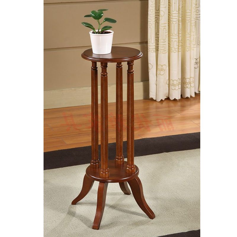 Flower Plant Stand With Cherry Finish (View 6 of 15)