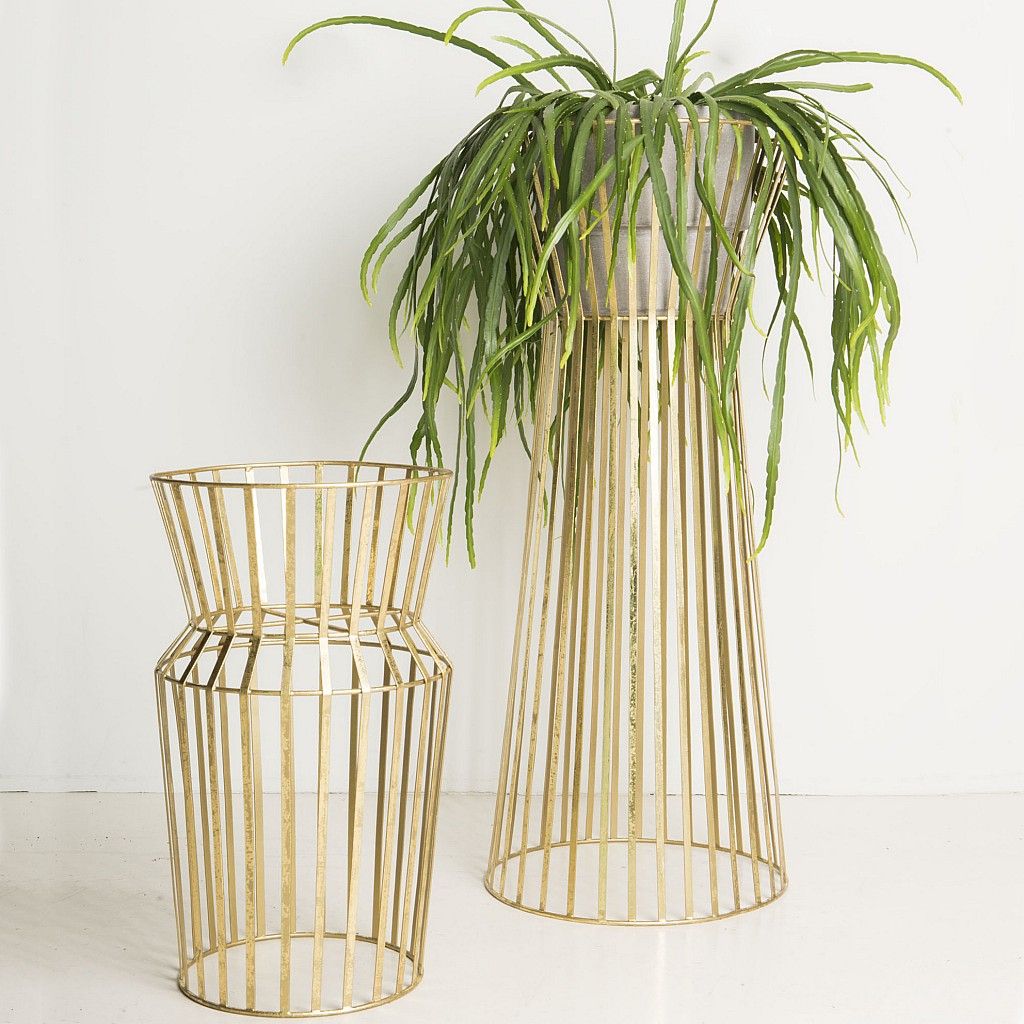 Gold Plant Stands With Regard To Preferred Soleil Gold Plant Stand (View 3 of 15)