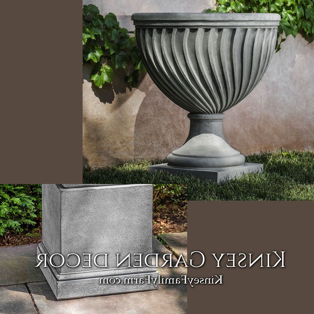 Greystone Plant Stands In 2020 Quadrille Urn On Pedestal Planter Stand Kinsey Garden Decor (View 10 of 15)