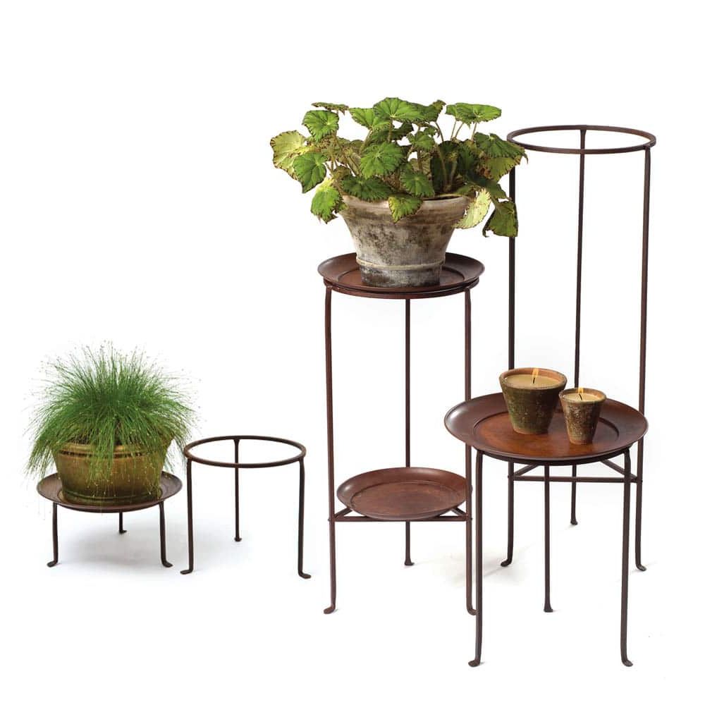 Iron Plant Stands Throughout Widely Used Iron Plant Stands – 12" Diameter – Campo De' Fiori – Naturally Mossed Terra  Cotta Planters, Carved Stone, Forged Iron, Cast Bronze, Distinctive  Lighting, Zinc And More For Your Home And Garden (View 1 of 15)