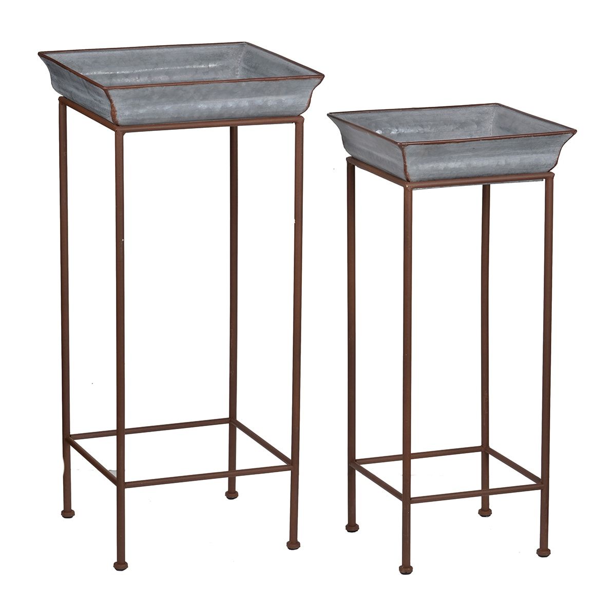 Iron Square Plant Stands With Fashionable A&b Home Shelburne Plant Stands 30.7 In H X  (View 4 of 15)
