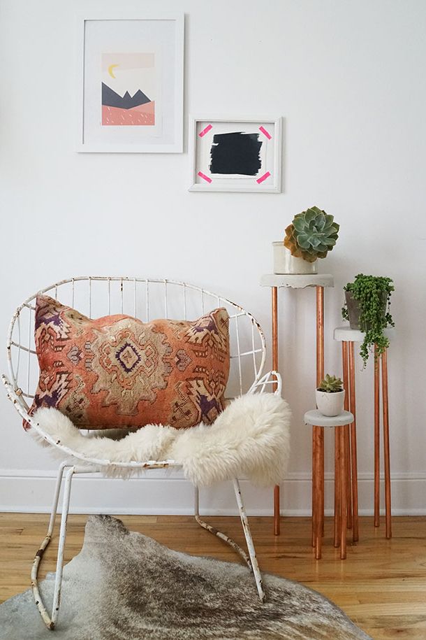 Latest Copper Plant Stands Inside Transformed :: Concrete + Copper Plant Stand – Camille Styles (View 11 of 15)