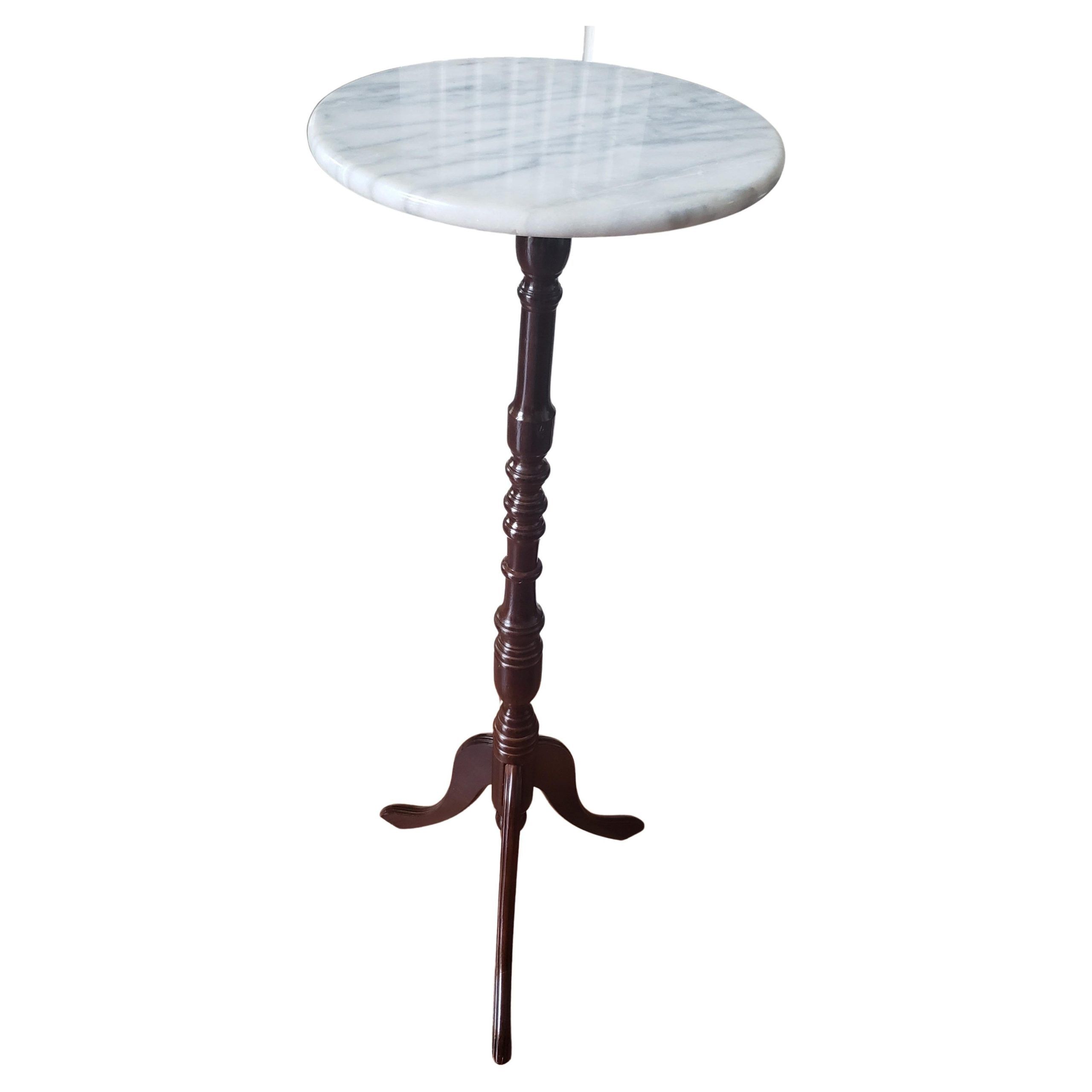 Marble Plant Stands Intended For Latest Pedestal Mahogany Plant Stand With Marble Top At 1stdibs (View 3 of 15)
