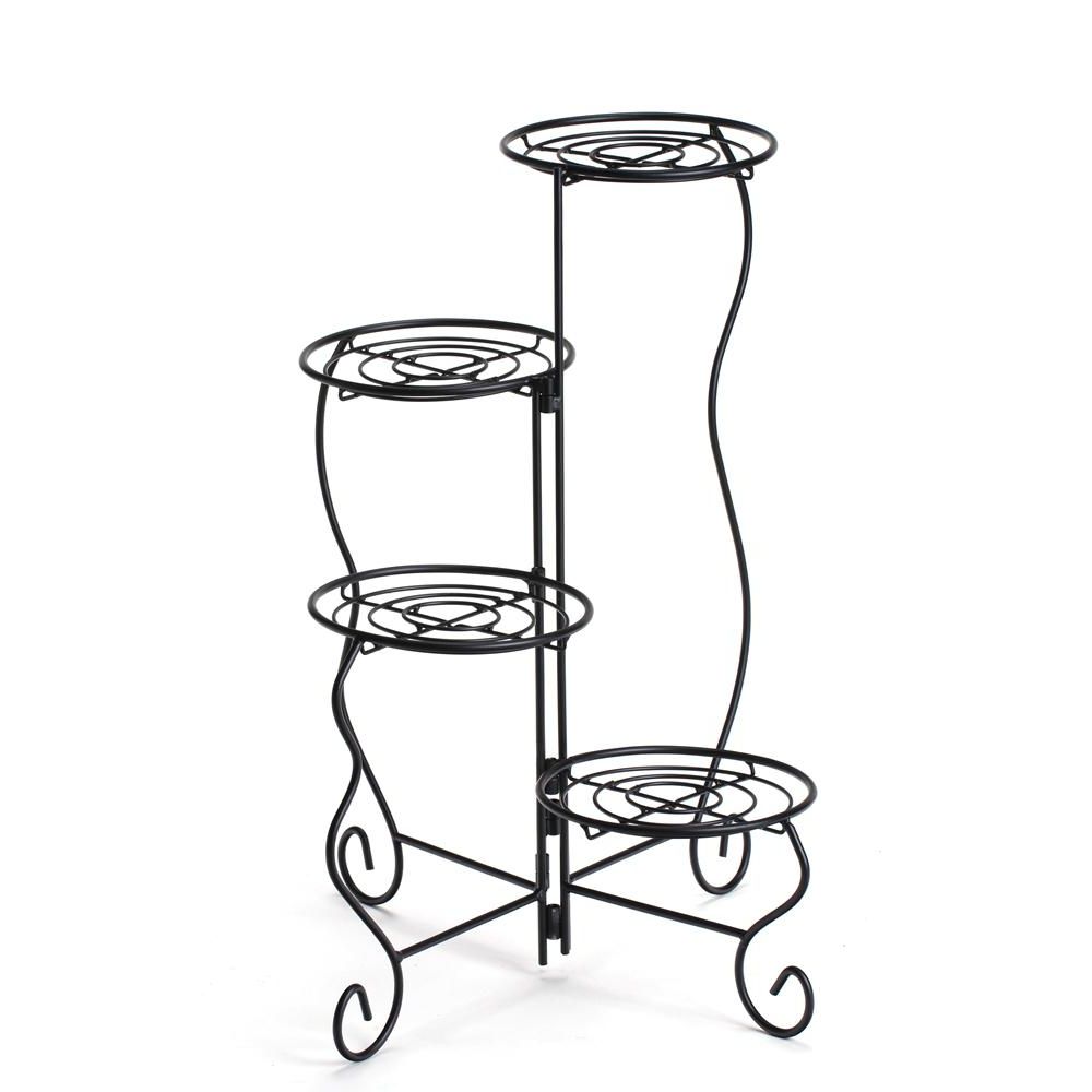 Metal Plant Stand, Flower Pot Holder, Plant  Stand Pertaining To Four Tier Metal Plant Stands (View 12 of 15)