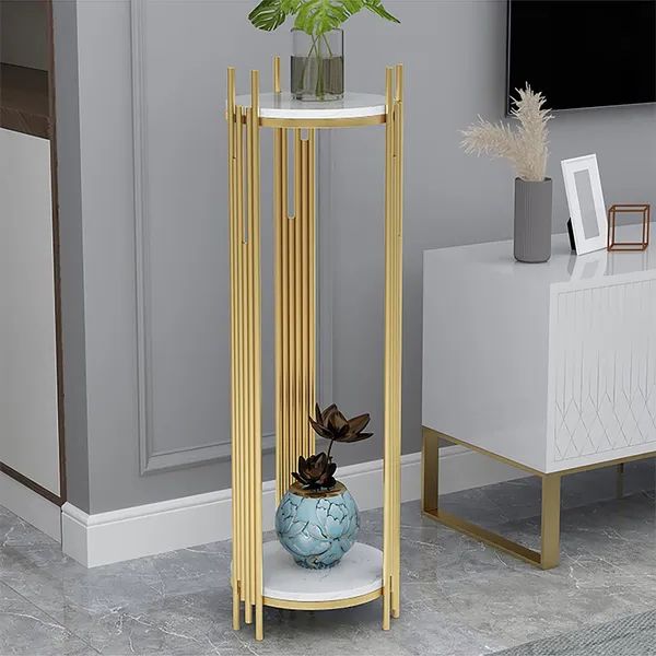 Most Current Tall Plant Stands With Regard To 900mm Tall Metal 2 Tiered Plant Stand Modern Corner Plant Stand  Indoor Homary (View 11 of 15)