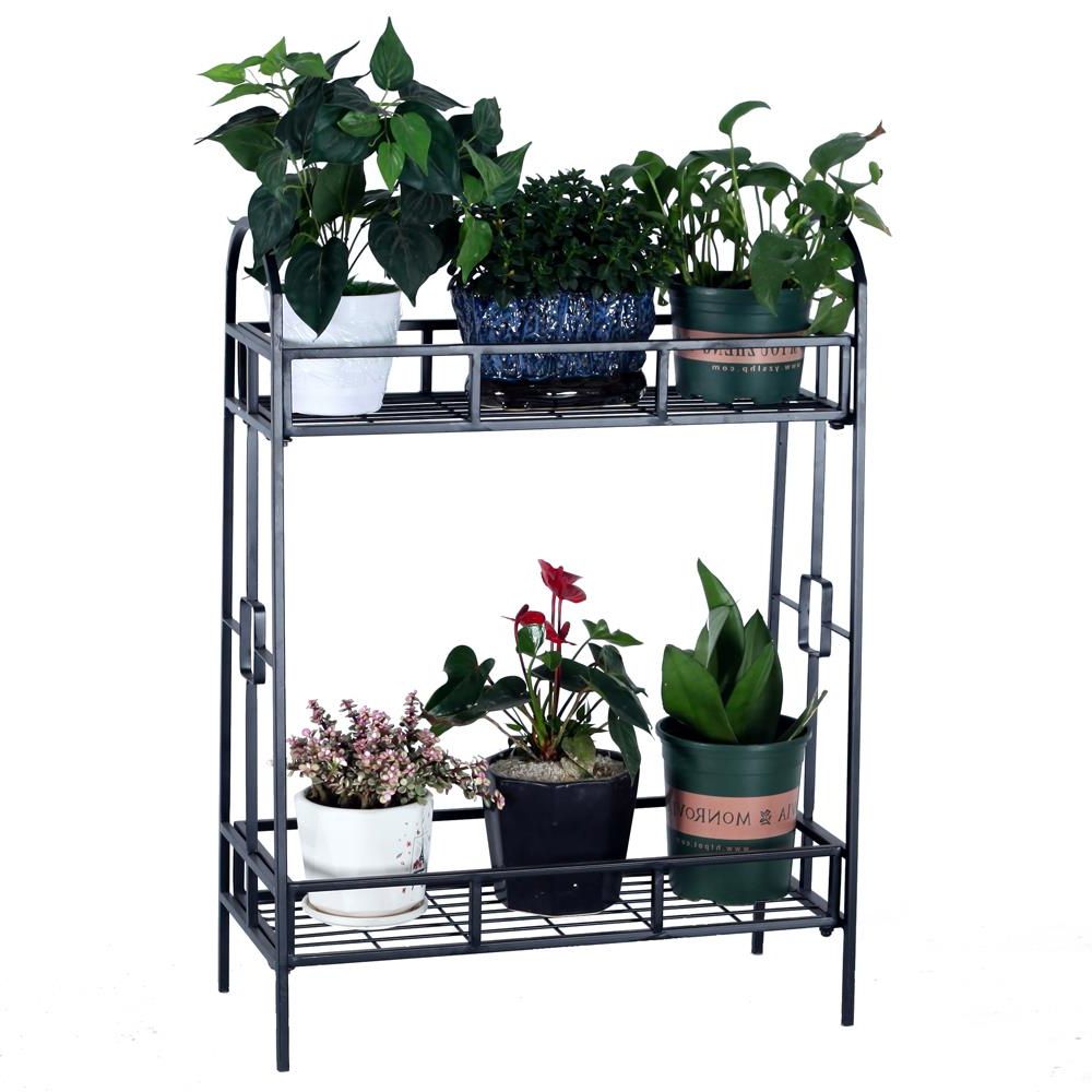 Most Popular Ktaxon 32 Inch 2 Tier Indoor Outdoor Metal Multipurpose Plant Stand –  Walmart With 32 Inch Plant Stands (View 12 of 15)