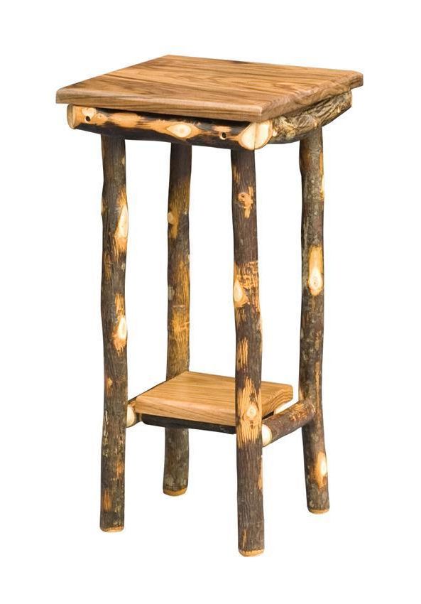 Most Popular Rustic Plant Stands Inside Rustic Hickory Twig Plant Stand From Dutchcrafters Amish Furniture (View 8 of 15)