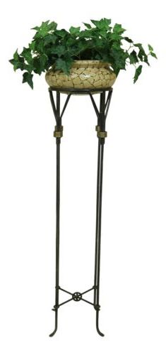 Most Recent 52061ec: Maitland Smith Iron & Brass Base Planter Stand (View 2 of 15)