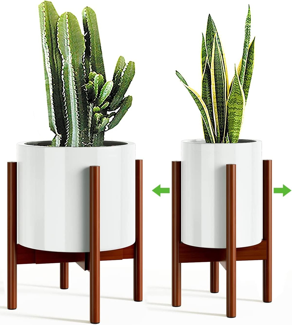Most Recent Buy Mudeela Adjustable Plant Stand 8 To 12 Inches, Bamboo Mid Century  Modern Plant Stand 15 Inches In Height, Indoor Plant Stand, Fit 8 9 10 11  12 Inch Pots Pot & With 15 Inch Plant Stands (View 2 of 15)