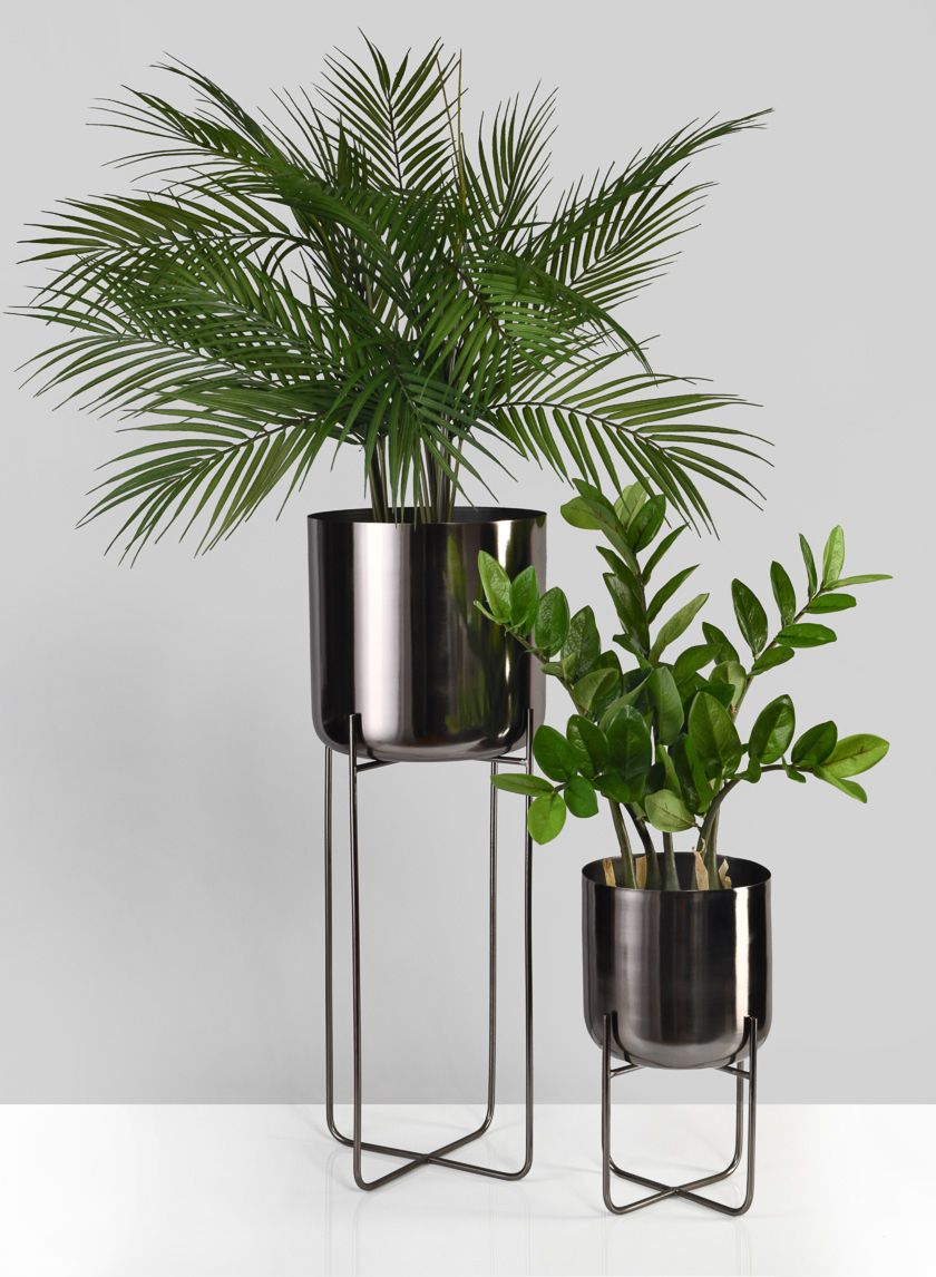 Most Recent Nickel Plant Stands With Black Nickel Soho Planters With Stand (View 13 of 15)
