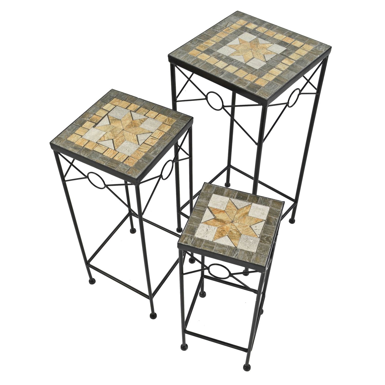 Most Recently Released Set Of 3 Tall Square Plant Stands – Brava – Europa Leisure (uk) In Square Plant Stands (View 13 of 15)