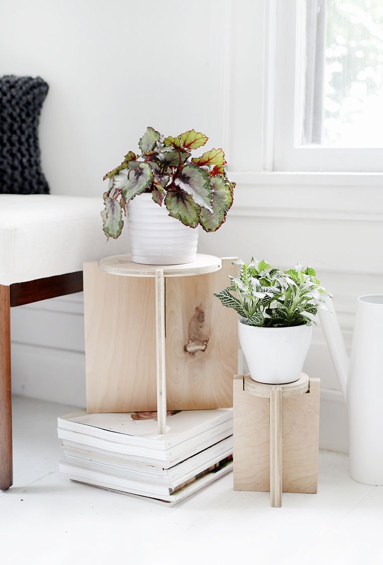 Most Up To Date Diy Wooden Plant Stand – The Merrythought Intended For Particle Board Plant Stands (View 14 of 15)
