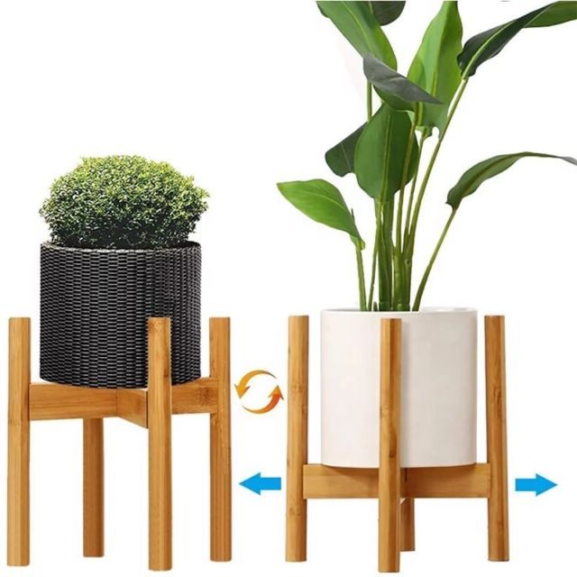Most Up To Date Simple Deluxe Adjustable Display Artificial Plant Stand Beech Wood Flower  Holder For Sale Online (View 13 of 15)