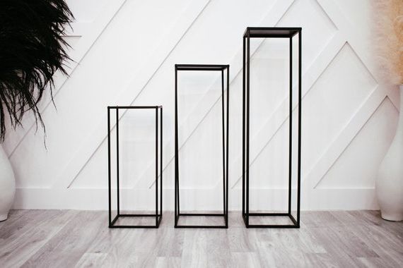 New Matte Black Plant Stand/rectangle Stand Metal/vase/metal – Etsy Italia For Most Recent Black Plant Stands (View 1 of 15)
