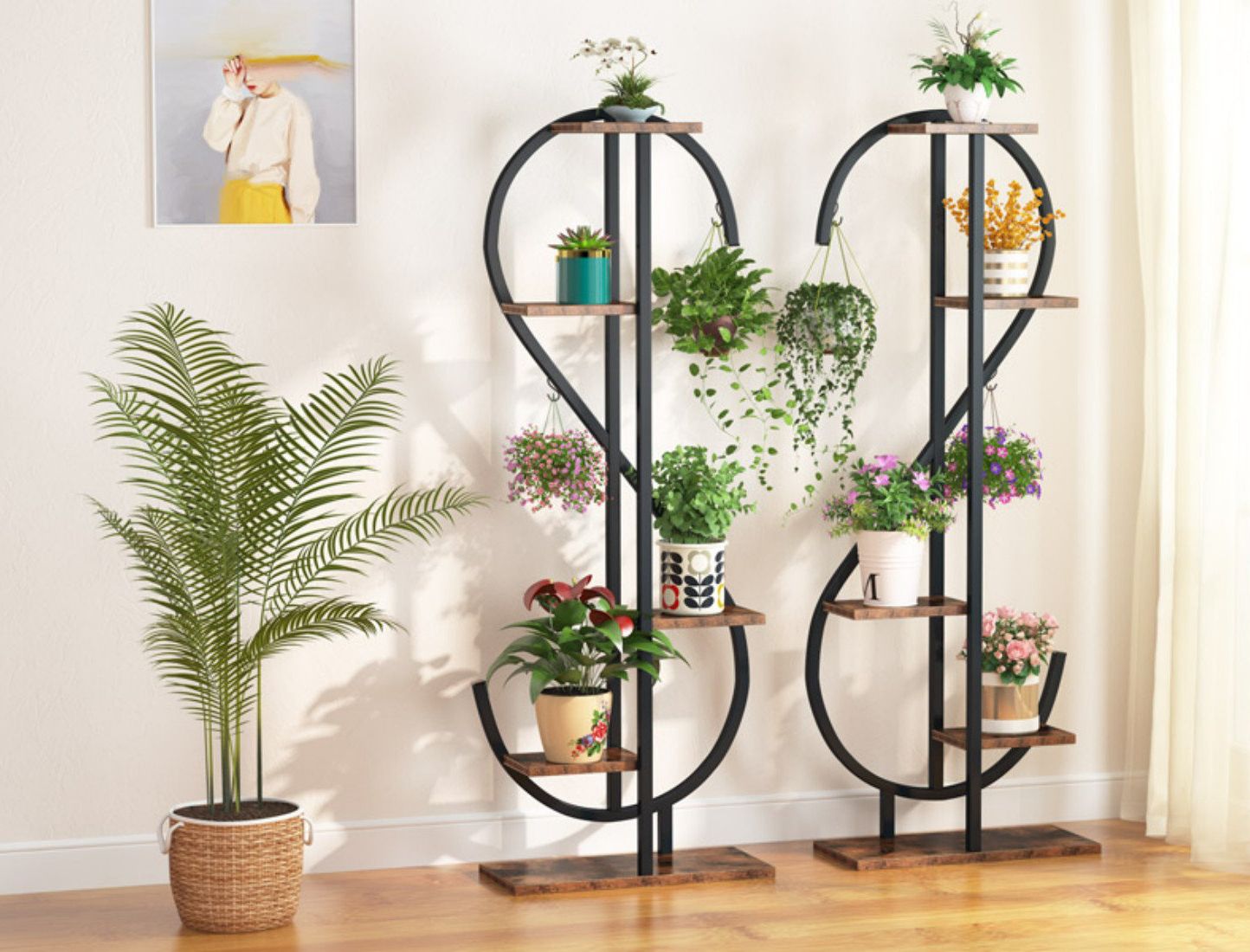 Particle Board Plant Stands With Latest 17 Stories Lazzat Rectangular Multi Tiered Plant Stand (View 7 of 15)