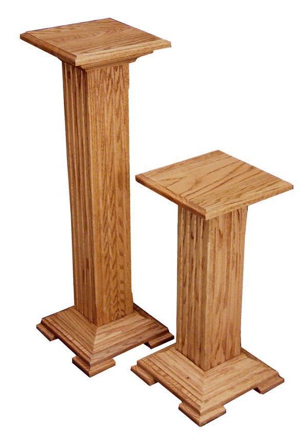 Pedestal Plant Stands Throughout Most Recently Released Hardwood Pedestal Plant Stand From Dutchcrafters Amish Furniture (View 1 of 15)