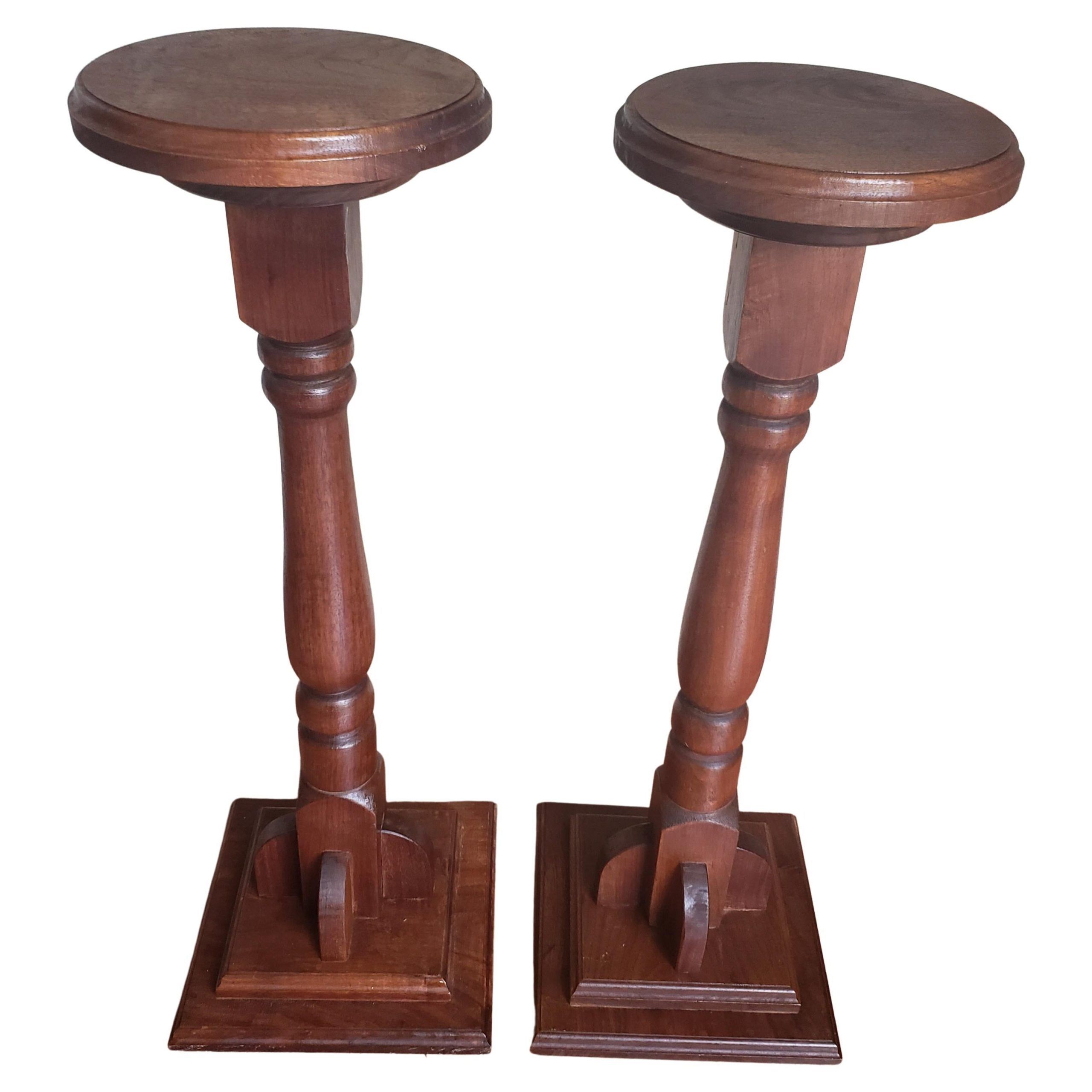 Pedestal Plant Stands With Famous Vintage Torcheres Victorian Style Solid Mahogany Plant Stands, A Pair For  Sale At 1stdibs (View 10 of 15)